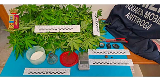 Perquisizione e rinvenimento piante di marijuana: 56enne nei guai
